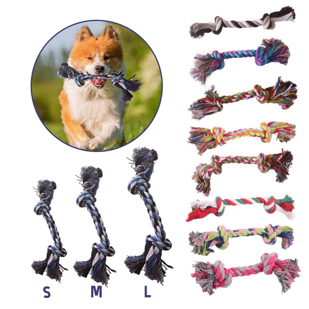 Random Color Pet Dog Bite Rope Toy - marteum